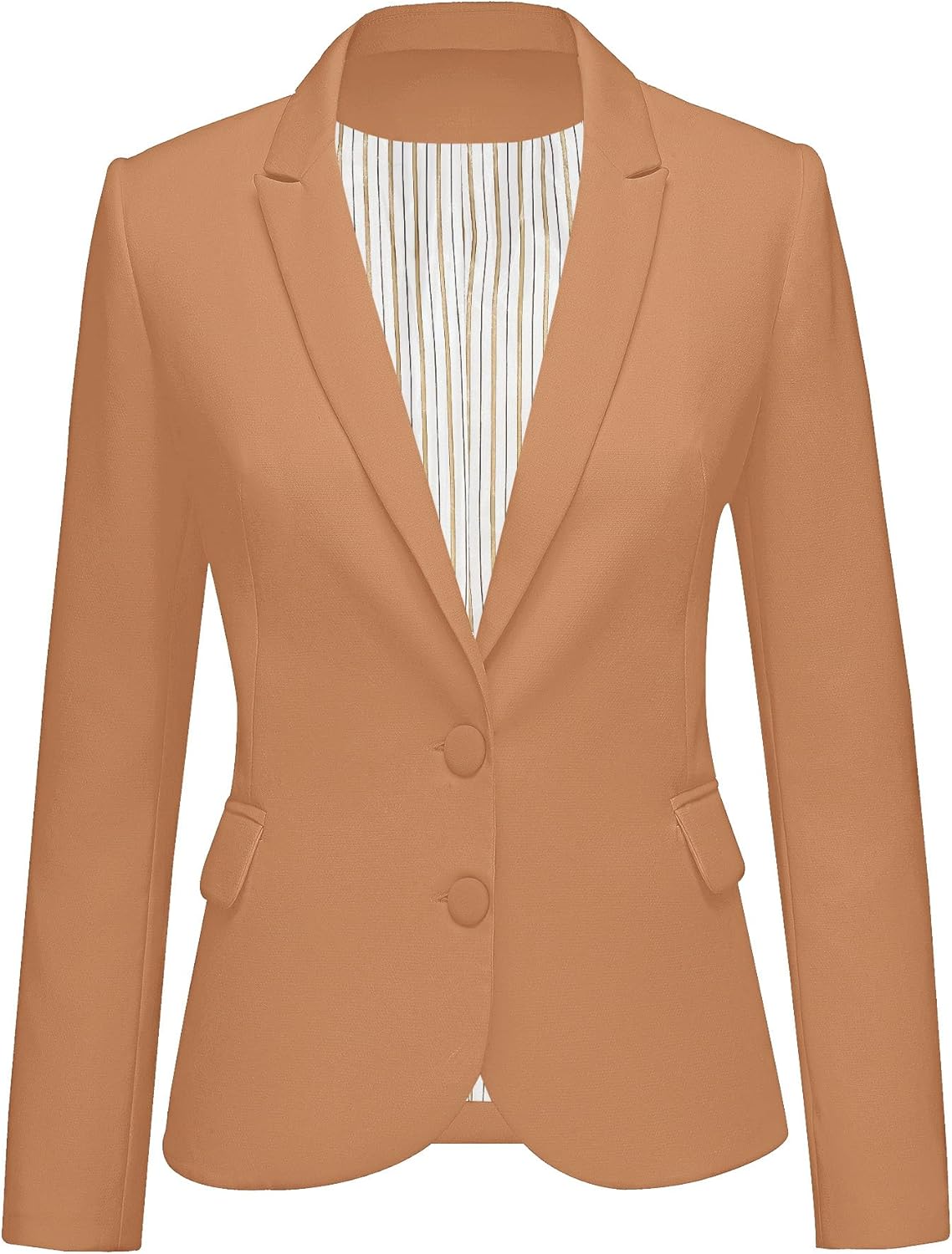 Notched Lapel Pockets Button Work Office Blazer Jacket Suit