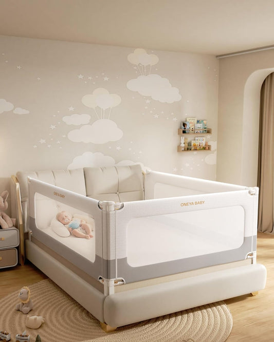 Reinforced 60in Toddler Bed Rail Guard for Safe Sleep