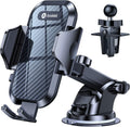 Car Phone Holder Bumpy Roads Friendly - Stable 3-in-1 Mount