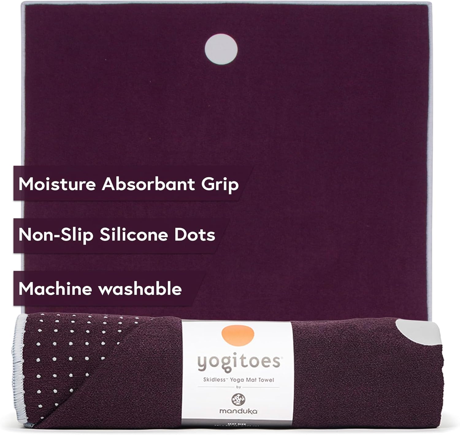 Manduka Yogitoes Hot Yoga Mat Towel for Ultimate Grip & Comfort