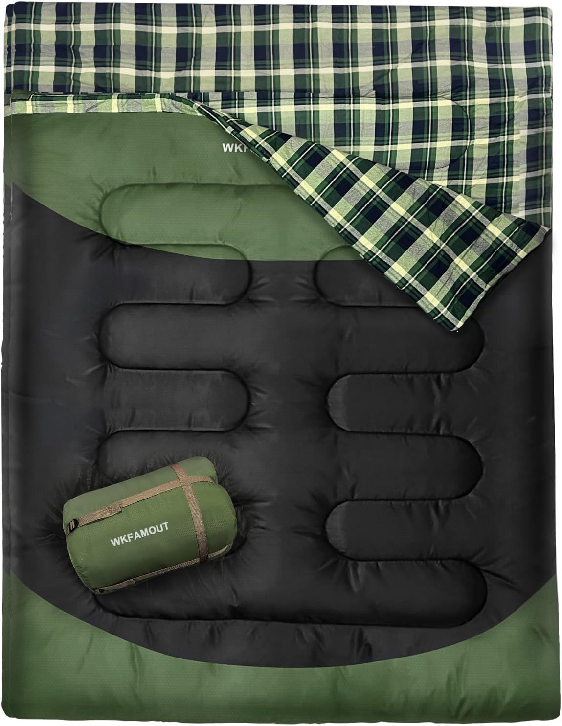 Double Sleeping Bag for Adults Waterproof 2 Person Camping Gear