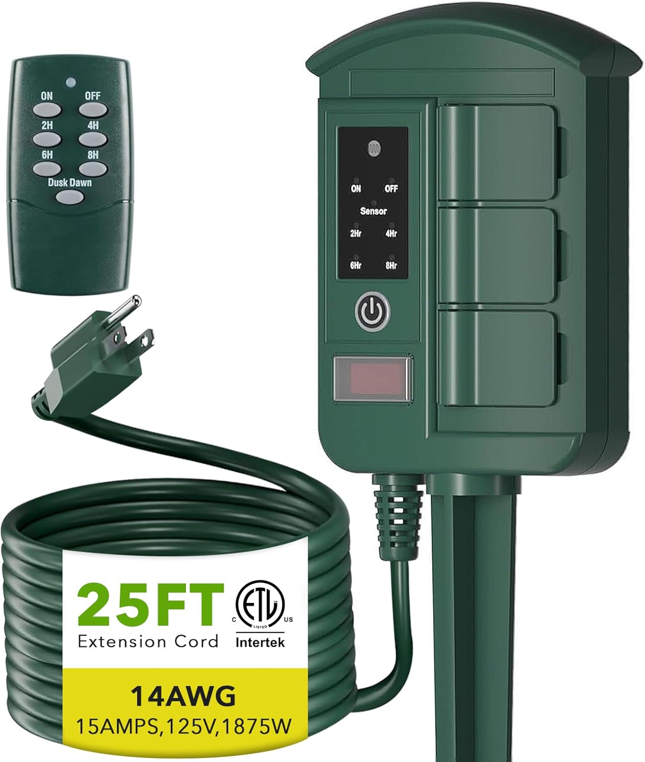 BN-LINK Outdoor Power Stake with Timer for Easy Outdoor Use