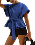 Zhiyouni Women's Casual Short Sleeve Summer T-Shirt for Everyday Wear