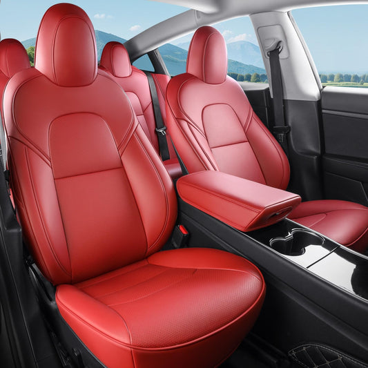 Tesla Model 3 Nappa Leather Seat Covers for Custom Fit 2018-2023