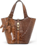 Tote Bag for Women Vegan Leather Bucket Purse - Compact, Soft Carry