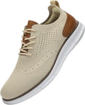 Men's Platform Oxfords Knit Dress Shoes - Lightweight Comfort