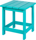Adirondack Square Outdoor Side Table - Weather Resistant Pool Patio
