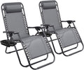 Zero Gravity Patio Reclining Chair Set of 2 - Breathable Textilene