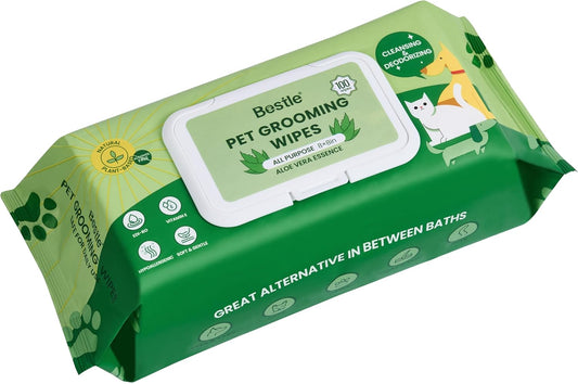 100 Count Conditioning Pet Wipes - Gentle Cleaning & Shine