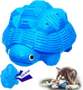 Dog Squeaky Chew Toys - Tough Indestructible Turtle for Aggressive