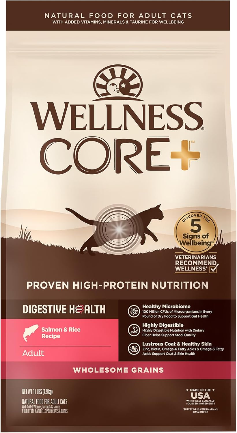 Wellness CORE+ Adult Dry Cat Food for Digestive Health & More