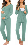 Maternity Nursing Pajama Set - Soft Stretch Sleepwear for Labor