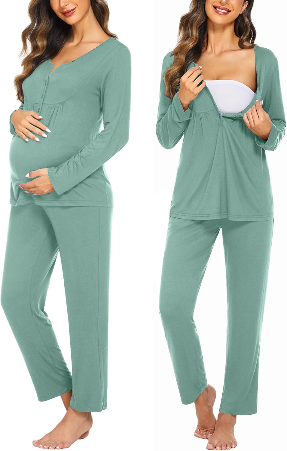 Ekouaer Maternity Nursing Pajama Sets for Comfort and Style