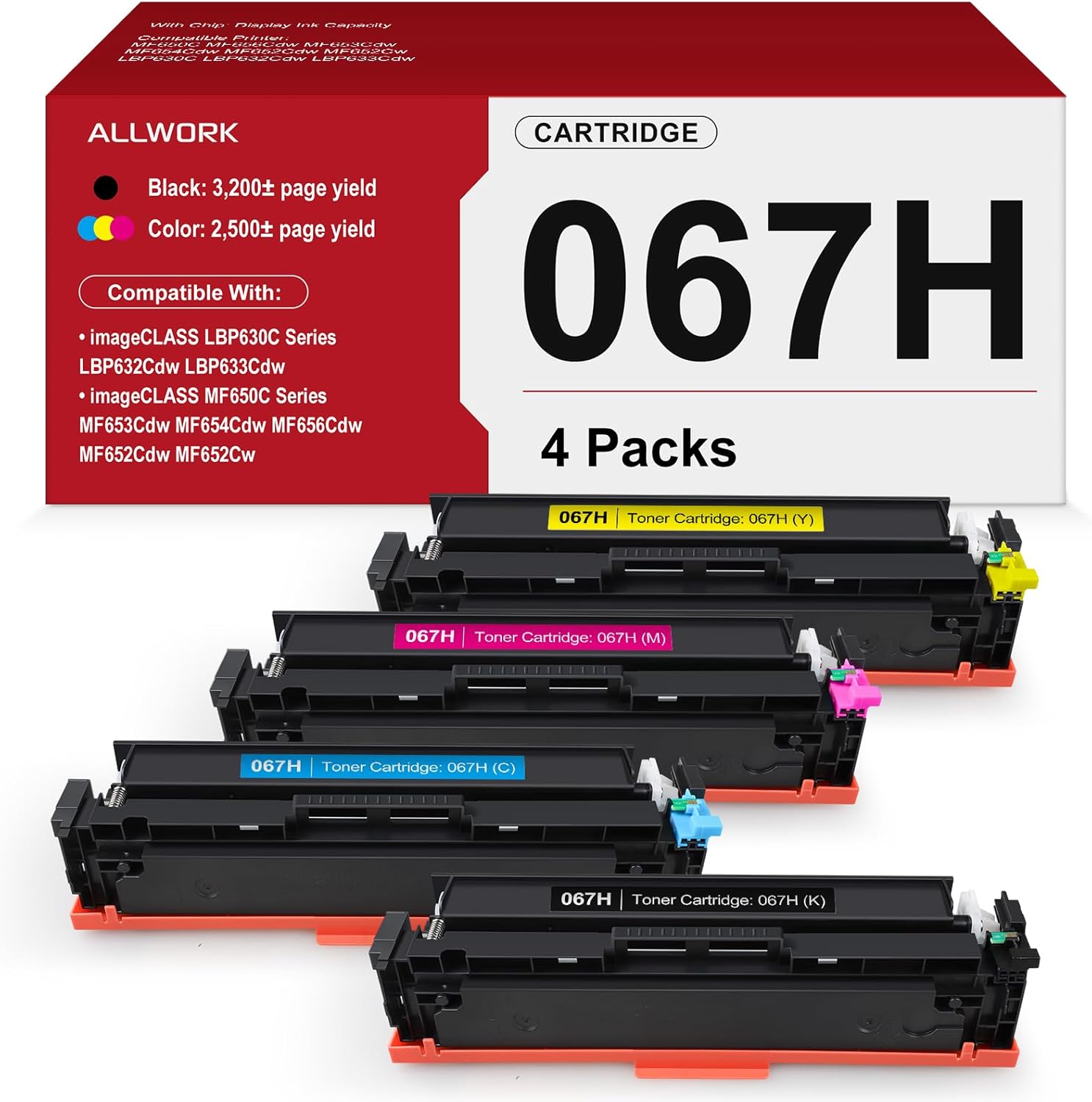 067H High Yield Toner Cartridge for Canon Color Printers