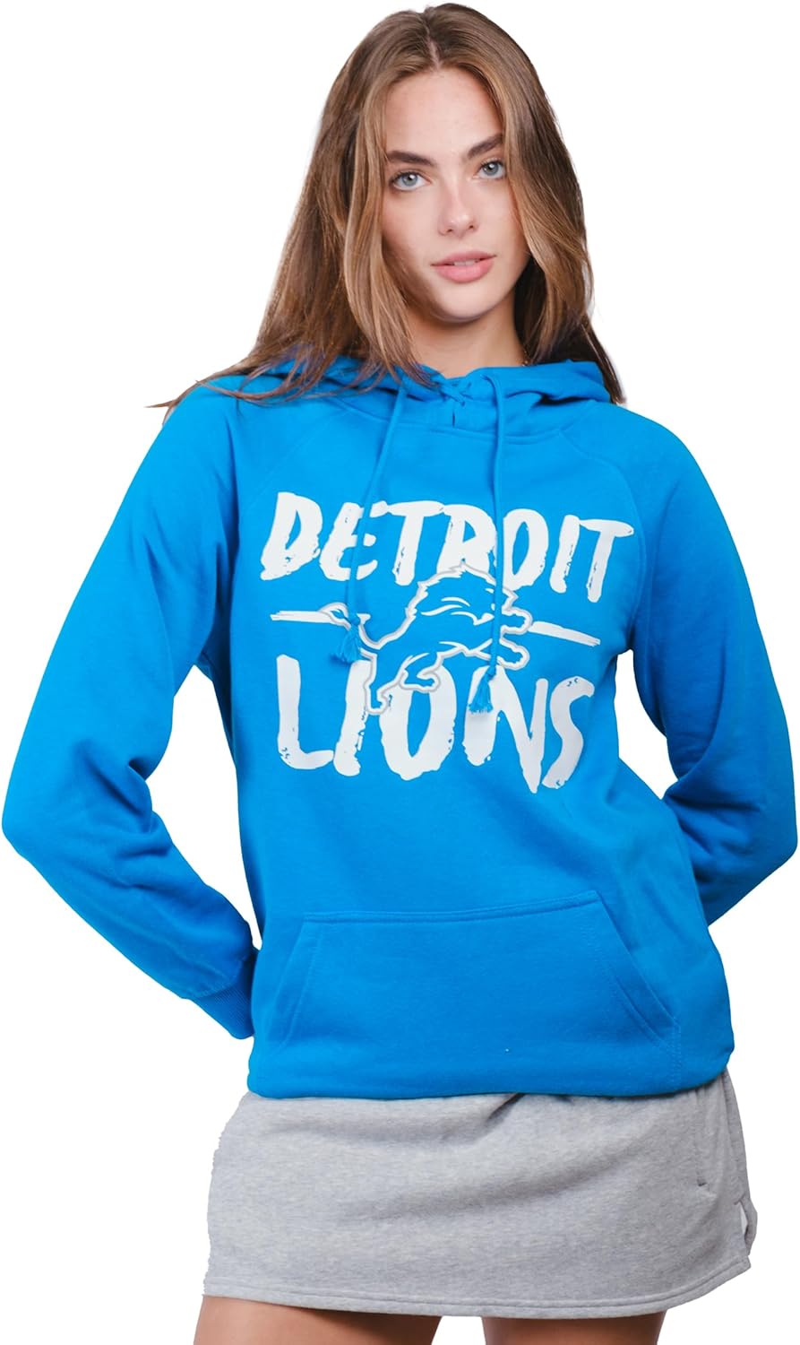 Ultra Game Women's NFL Super Soft Tie Neck Hoodie Sweatshirt