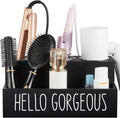 Hair Tool Organizer Wooden Hair Dryer Holder Countertop - Space Saver