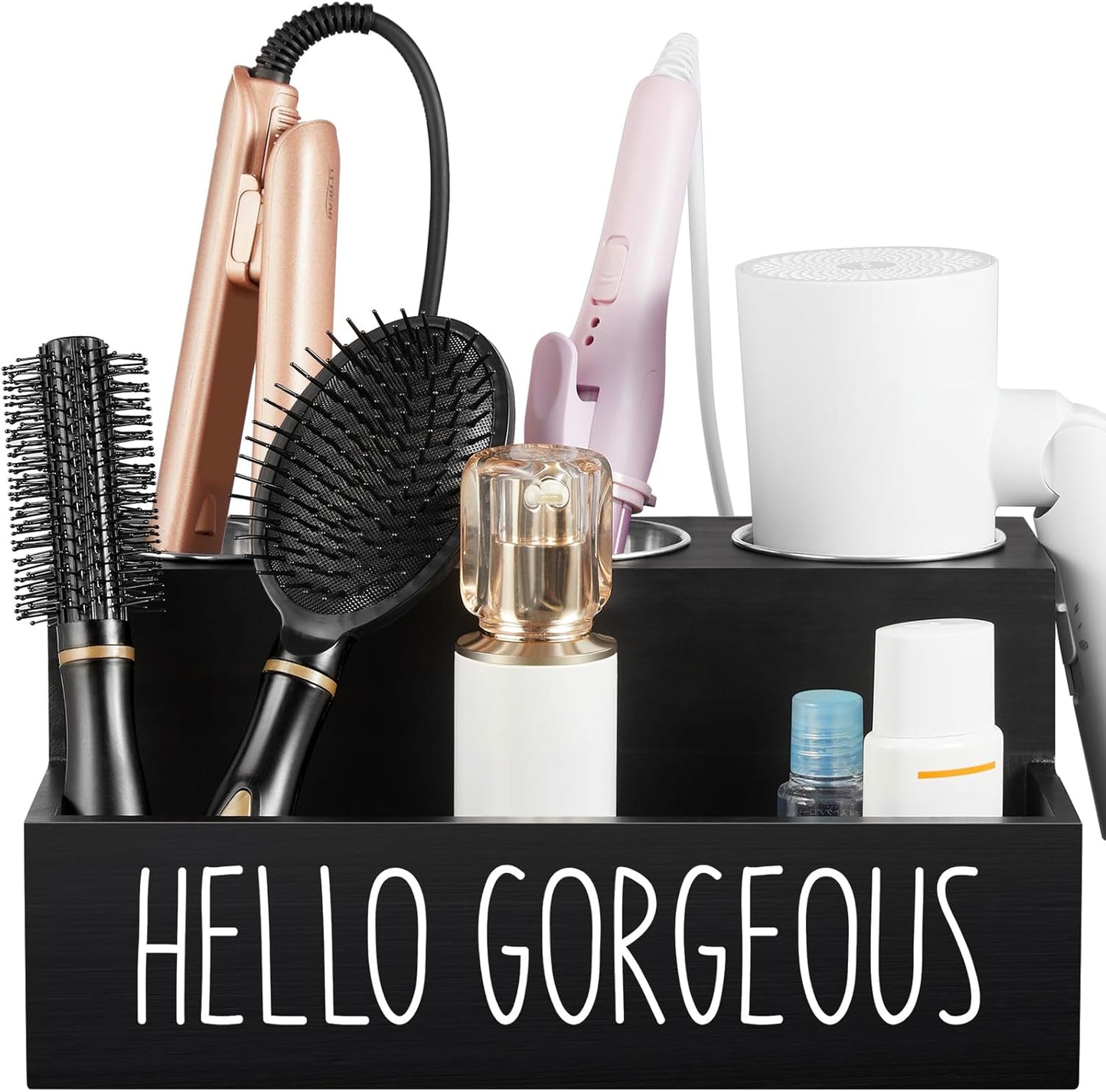 Space-Saving Hair Tool Organizer for Styling Convenience