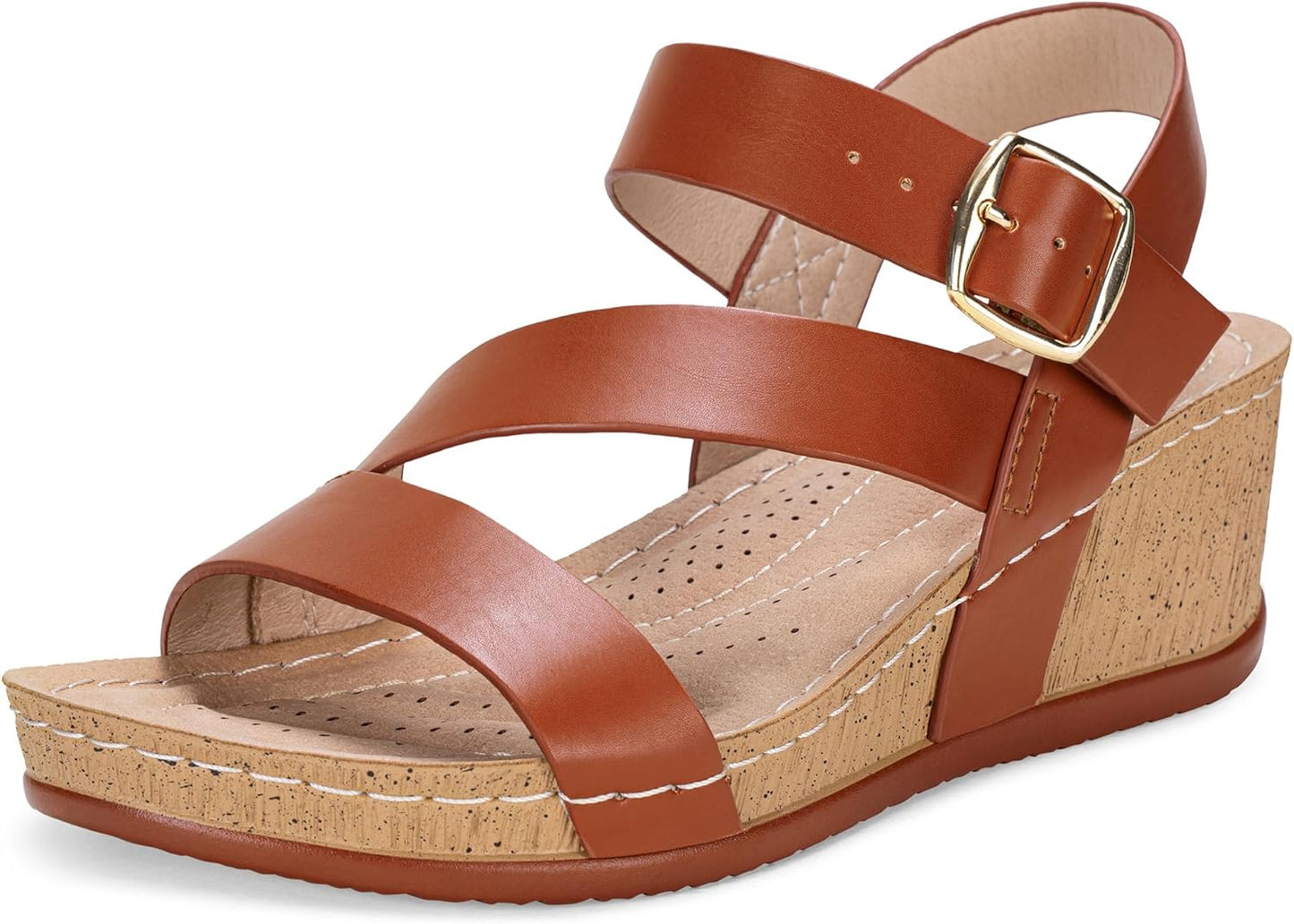 Jeossy Women's Platform Wedge Sandals for Comfortable Summer Wear
