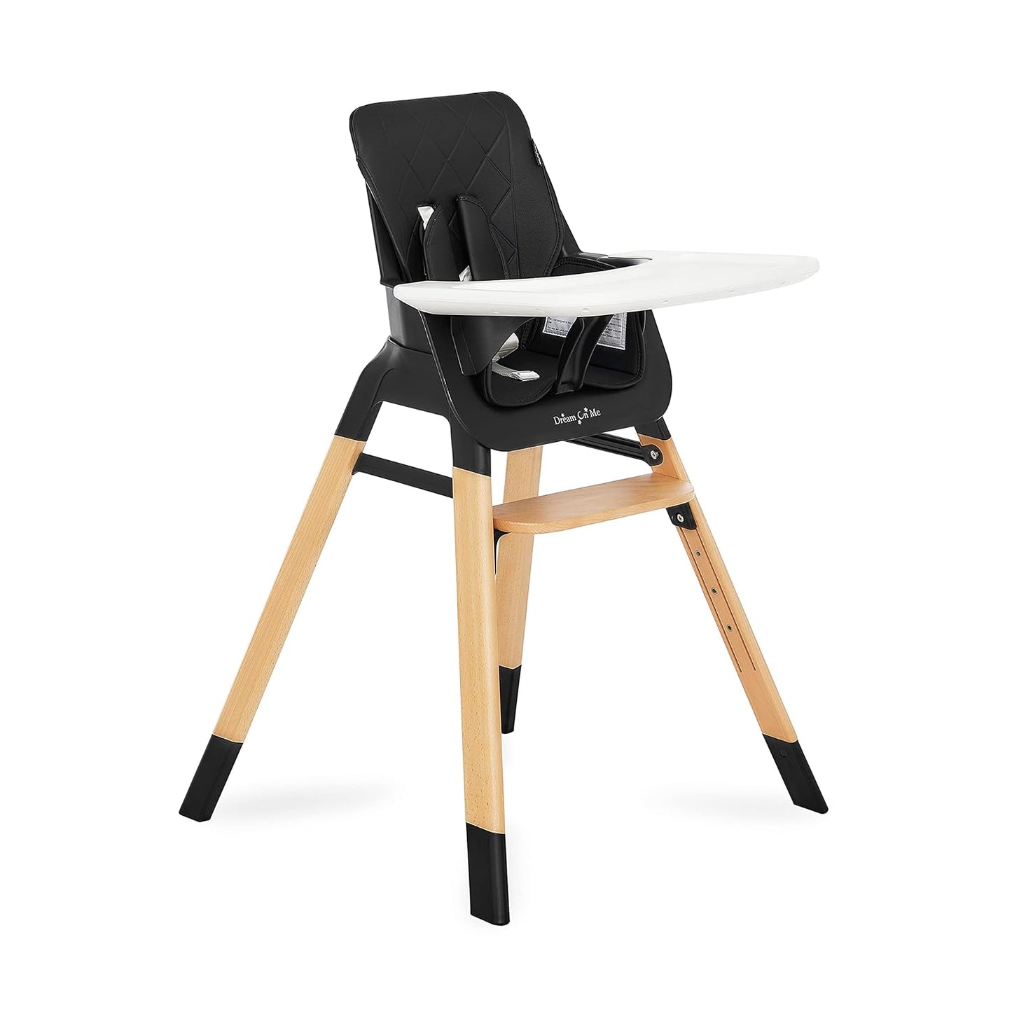 Dream On Me Portable High Chair in Black | Lightweight & Adjustable