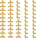 1/2 in Pex Fittings 50-Pack Brass Crimp Elbow and Tee Kit - Durable