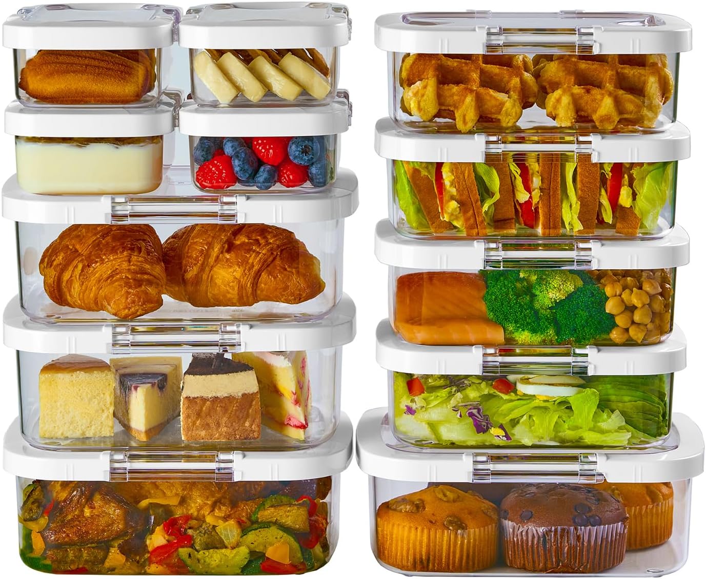 Felli Duo Loc Meal Prep Containers for Organized Food Storage