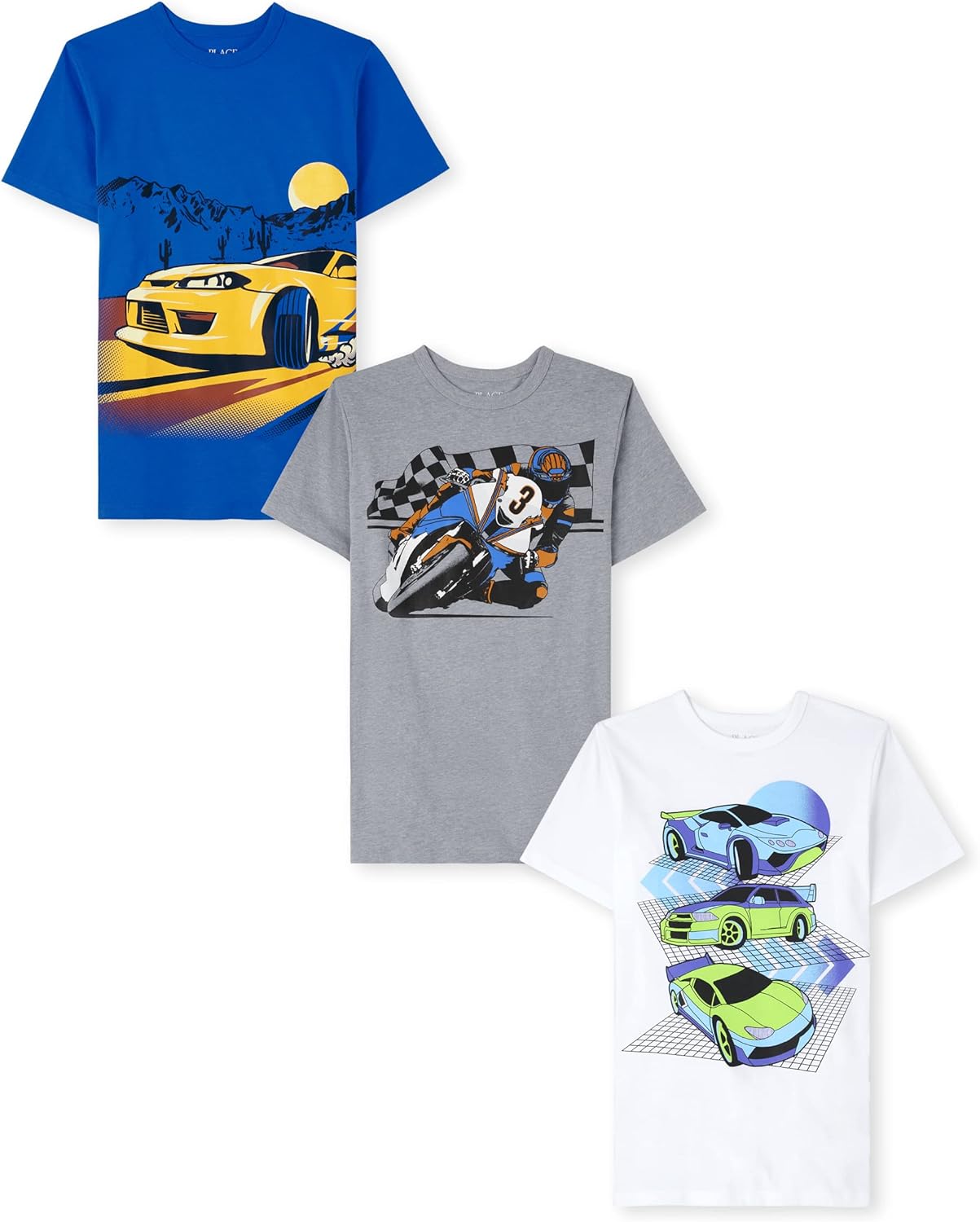 Boys' Vehicle Short Sleeve Graphic T-Shirts Multipack for Kids