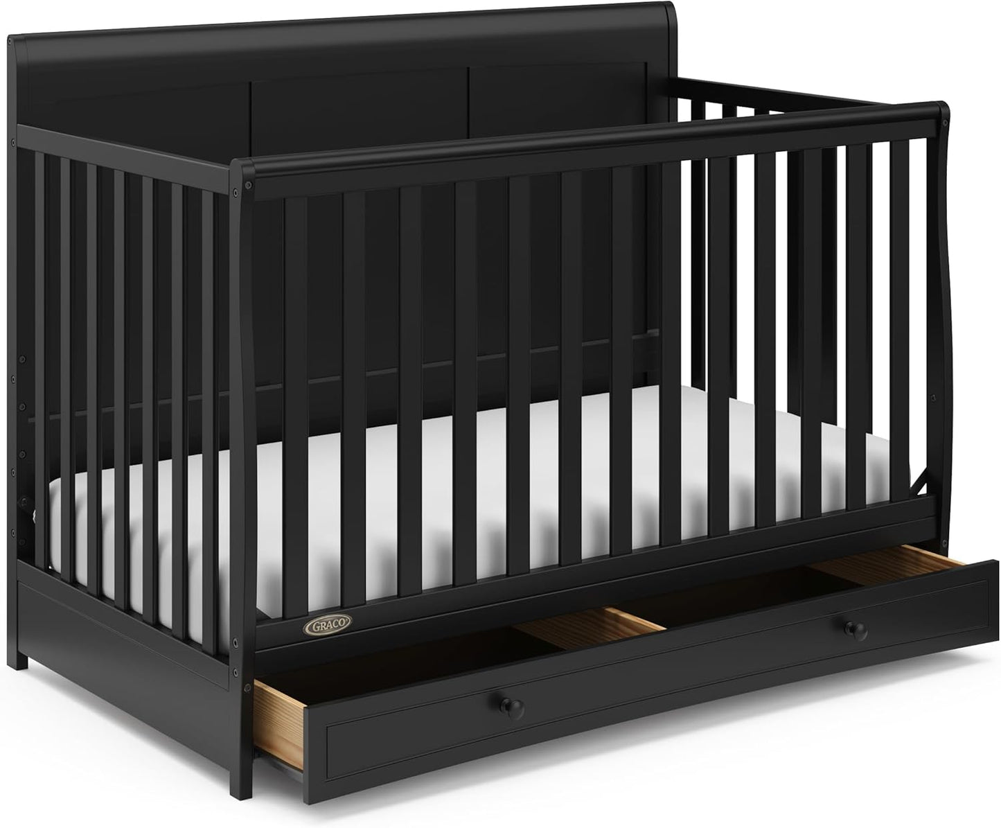 Graco Asheville 5-in-1 Convertible Crib with Drawer for Nursery