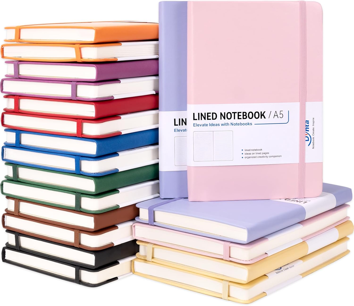 Dynta 20 Pack Hardcover Journals for Work and School Use
