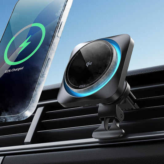 ESR 15W MagSafe Car Charger: Fast Cooling for iPhone & Galaxy
