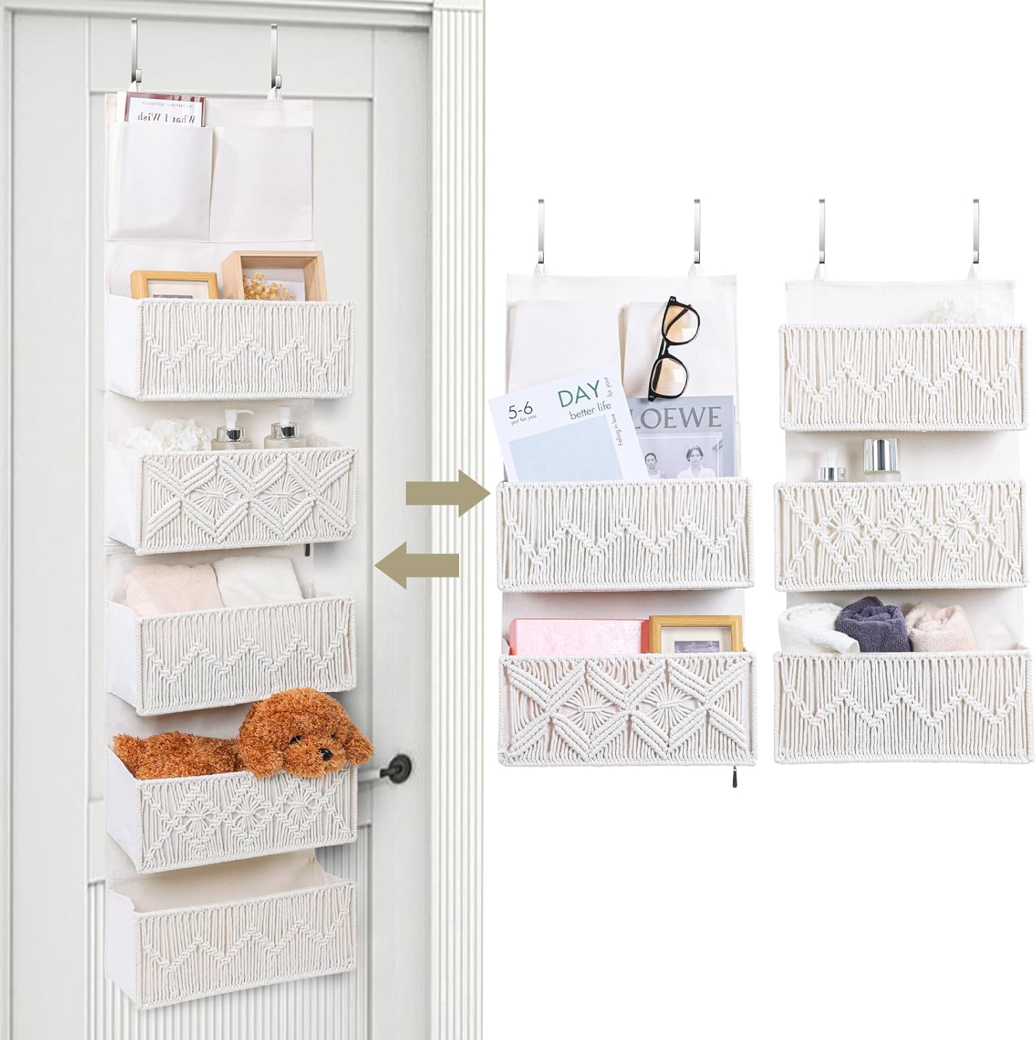 Over the Door Organizer Macrame Boho Nursery Storage Solution