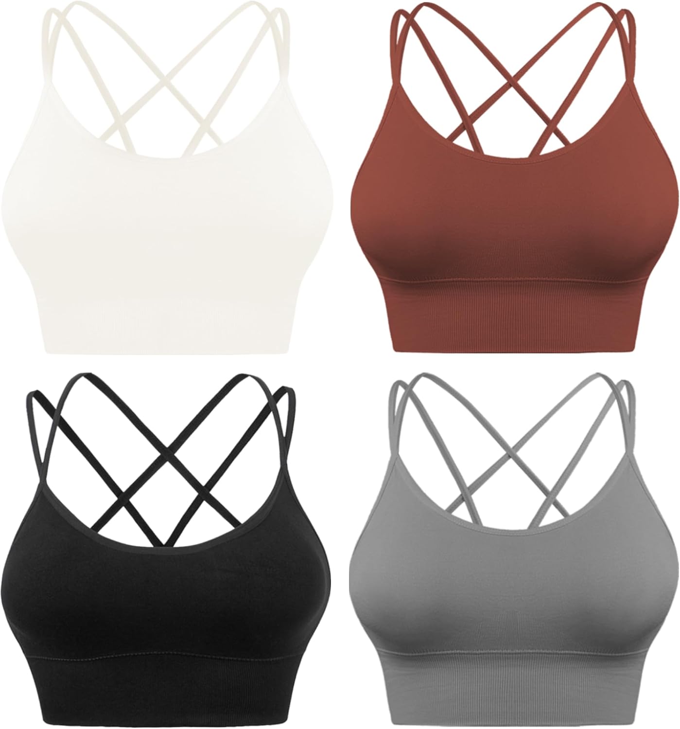 Evcute Cross Back Sport Bras for Yoga and Workout Fitness