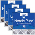 Nordic Pure 20x20x5 MERV 12 Replacement Air Filters 4 Pack - High