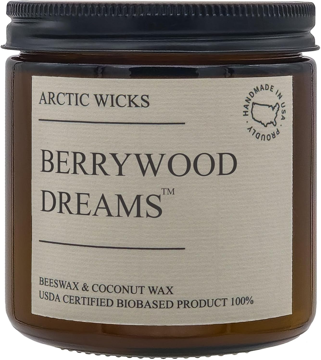 Berrywood Dreams Candle - Non-Toxic Coconut & Beeswax Delight