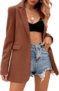 Women's Casual Oversized Lapel Blazer Jacket - Easy Office Layer
