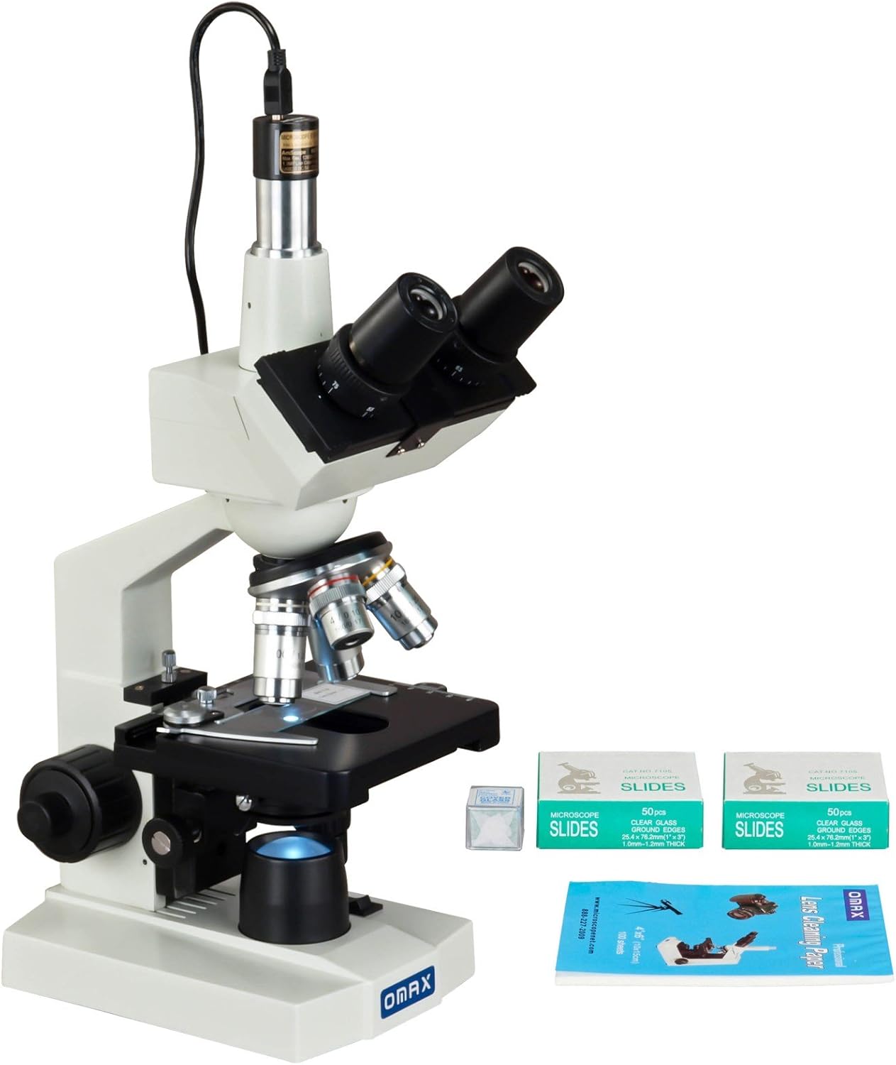 OMAX 40-2500X LED Digital Trinocular Microscope with Camera