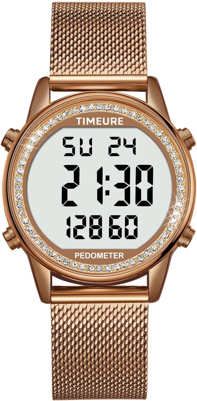 Women's Step Counter Pedometer Watch with Stylish Design