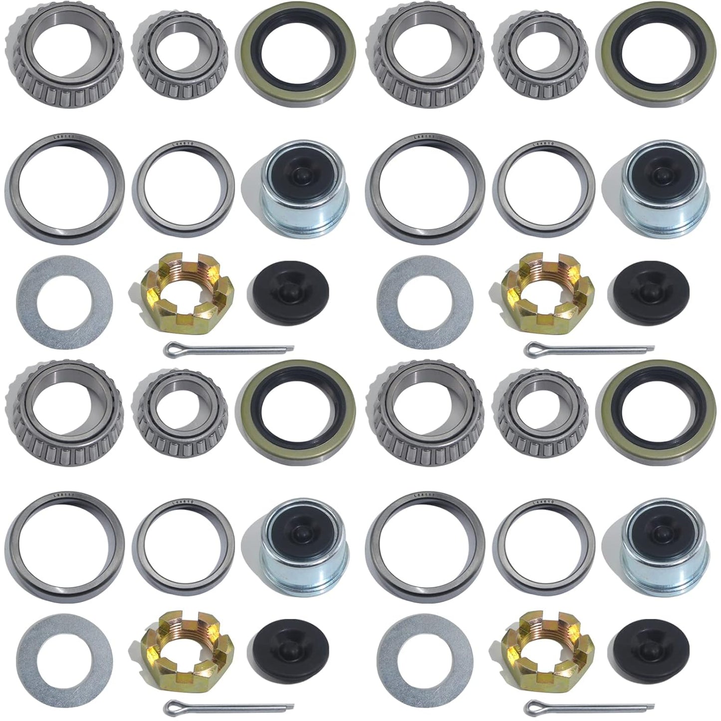 4 Sets 3500 LB Boat Trailer Axle Bearing Kits for #84 Spindle