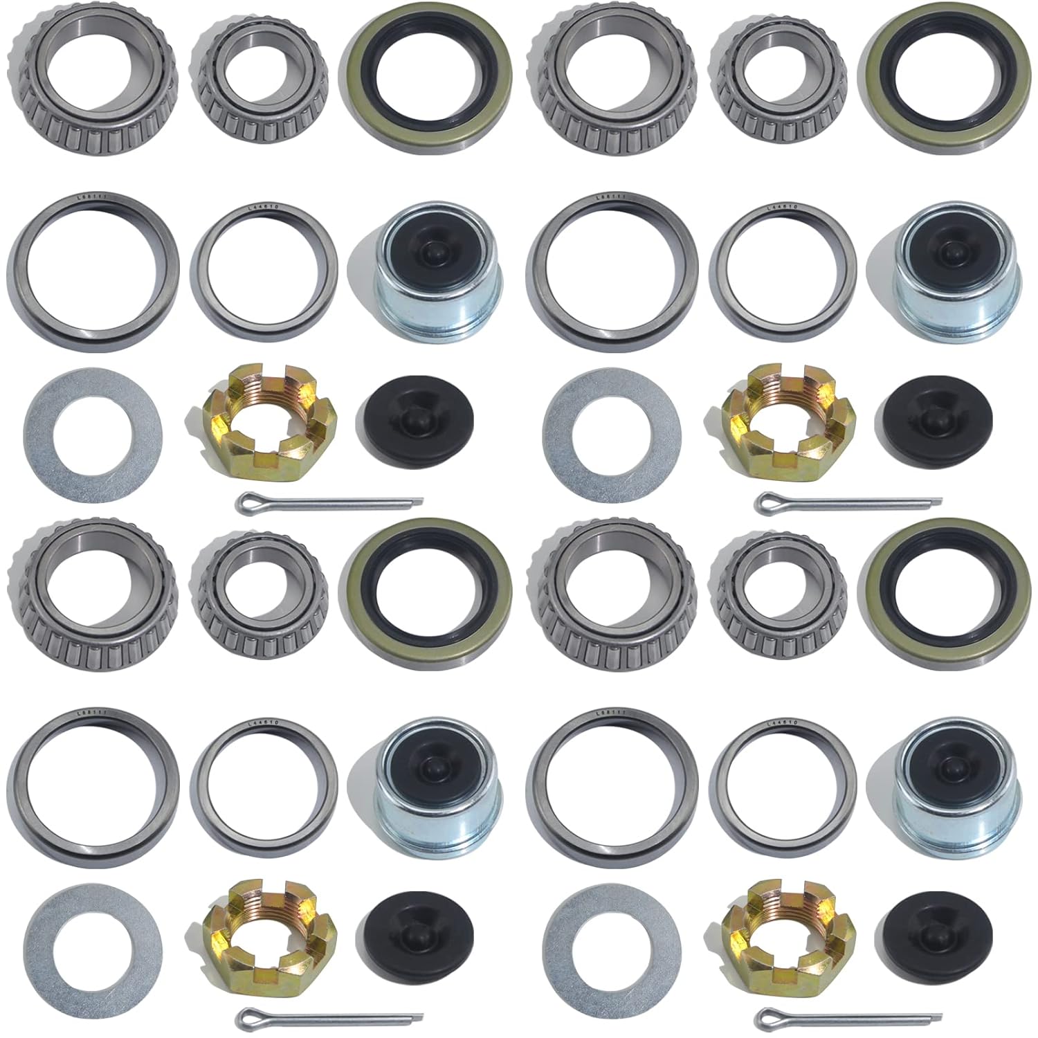 4 Sets 3500 LB Boat Trailer Axle Bearing Kits for #84 Spindle
