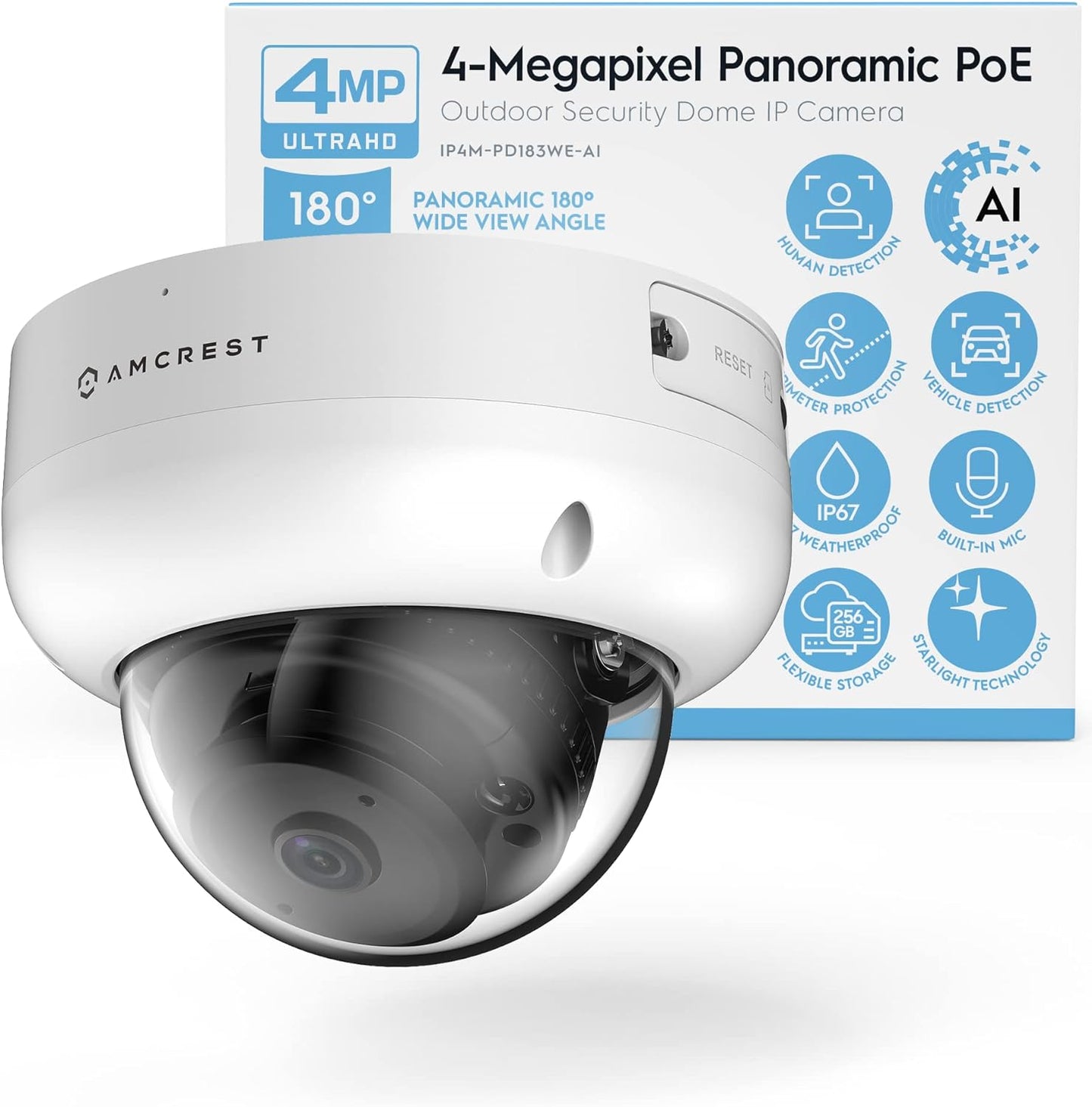 Amcrest Panoramic IP POE Camera with 180 Degree View