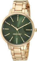 Nine West Floral Dial Bracelet Watch - Elegant Everyday Accessory