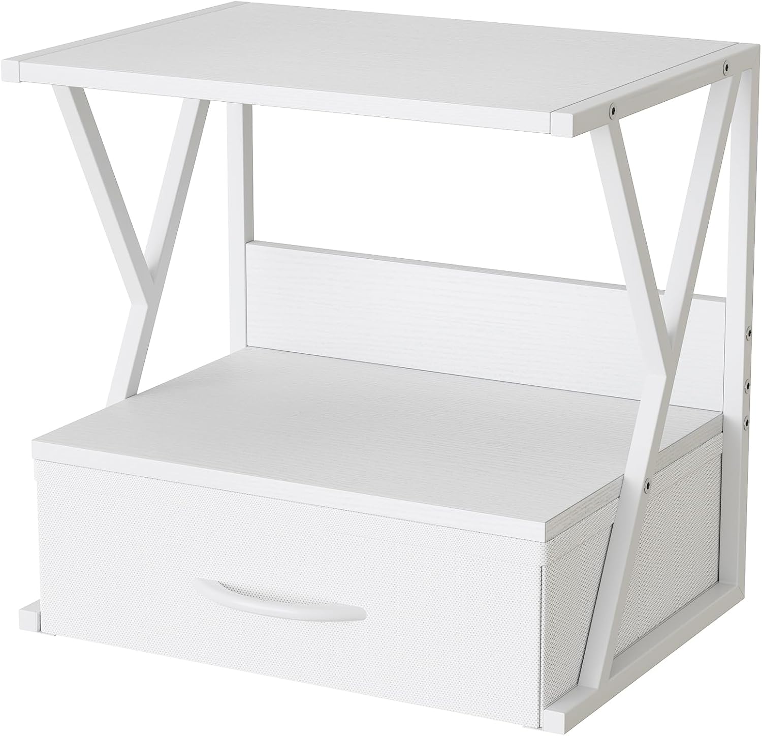 2 Tier Printer Stand with Drawer - Organize Efficiently