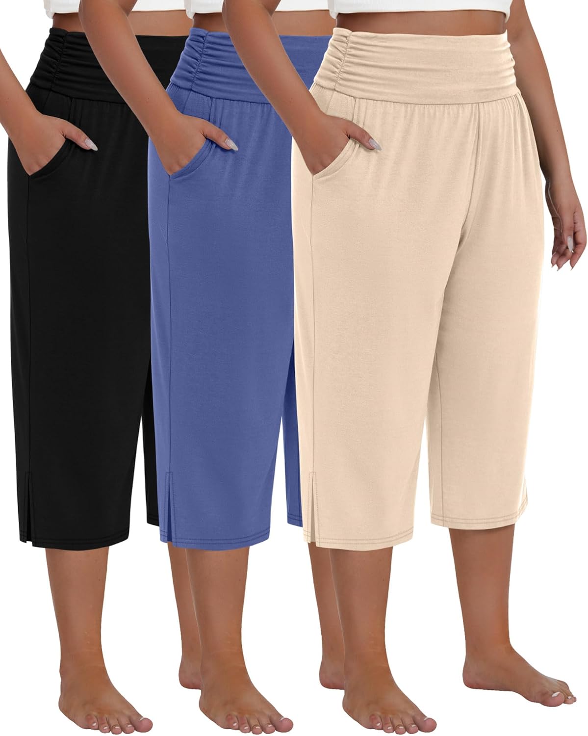 Neer Women's Plus Size Cotton Capri Pants for Comfort and Style