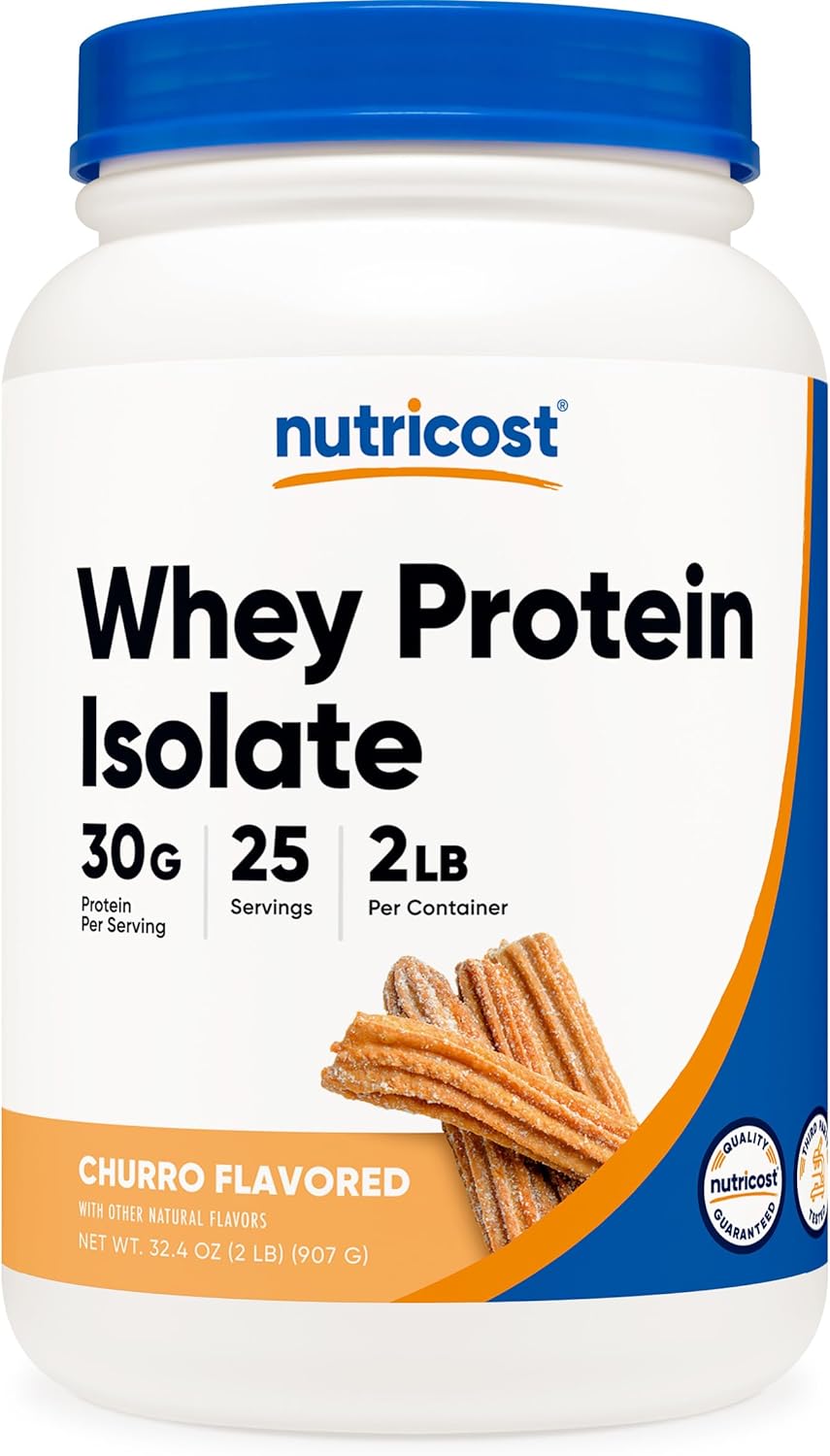 Nutricost Whey Protein Isolate 2 LB Churro Flavor - GMO-Free