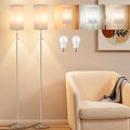 Modern Floor Lamps for Living Room Bedroom - Set of 2 Stylish Lights