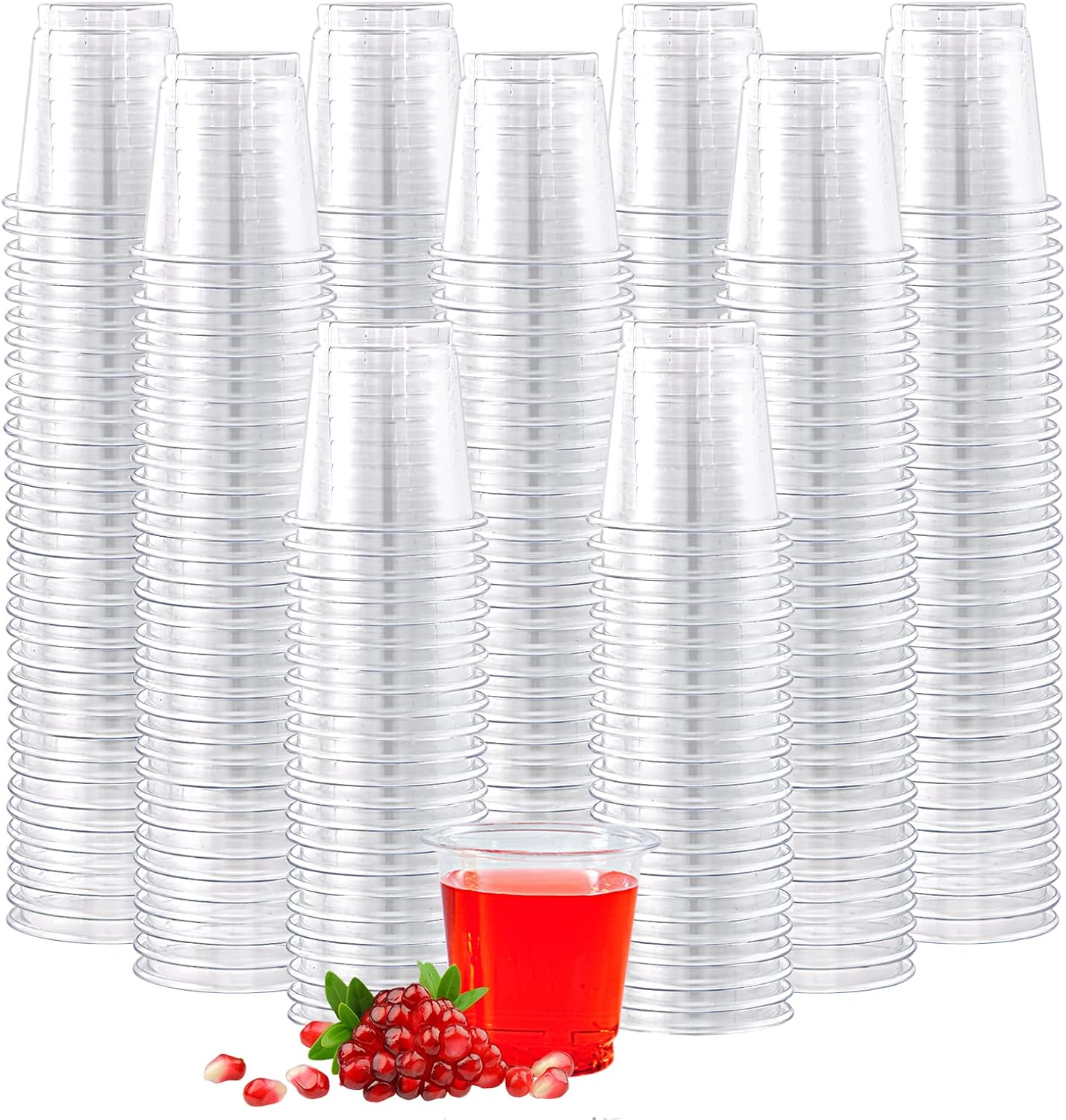 900 Pack of 2 oz Plastic Shot Glasses for Every Occasion