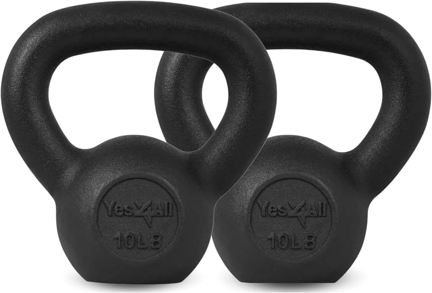 Yes4All 5-80 lbs Cast Iron Kettlebell for Strength Training