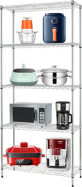 Wire Shelving Unit 24in x 14in x 60in 5-Tier Metal Rack - Strong