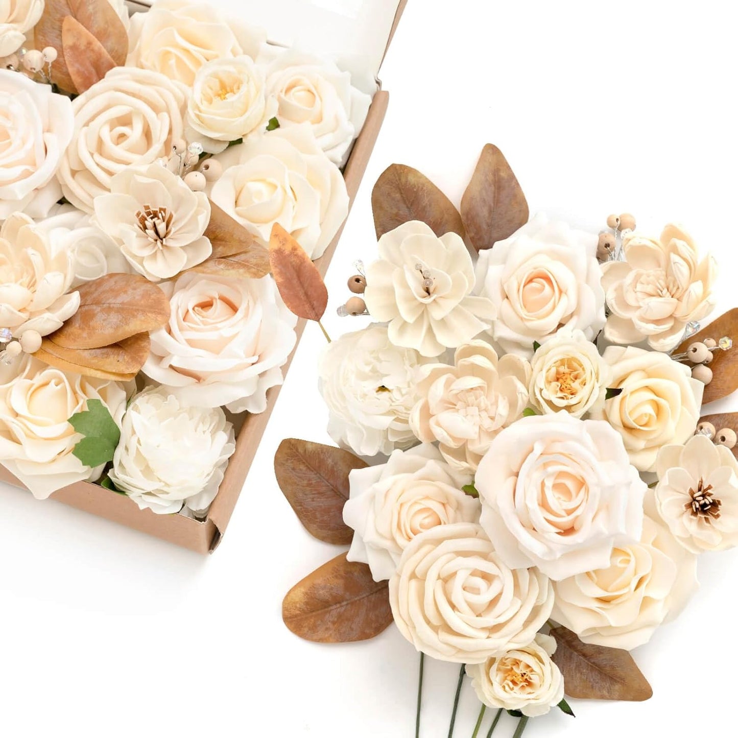 Ling's Moment Artificial Flowers Combo Box Set for DIY Arrangements