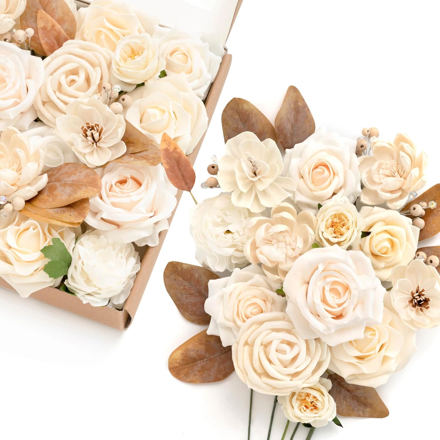 Ling's Moment Artificial Flowers Combo Box Set for DIY Arrangements