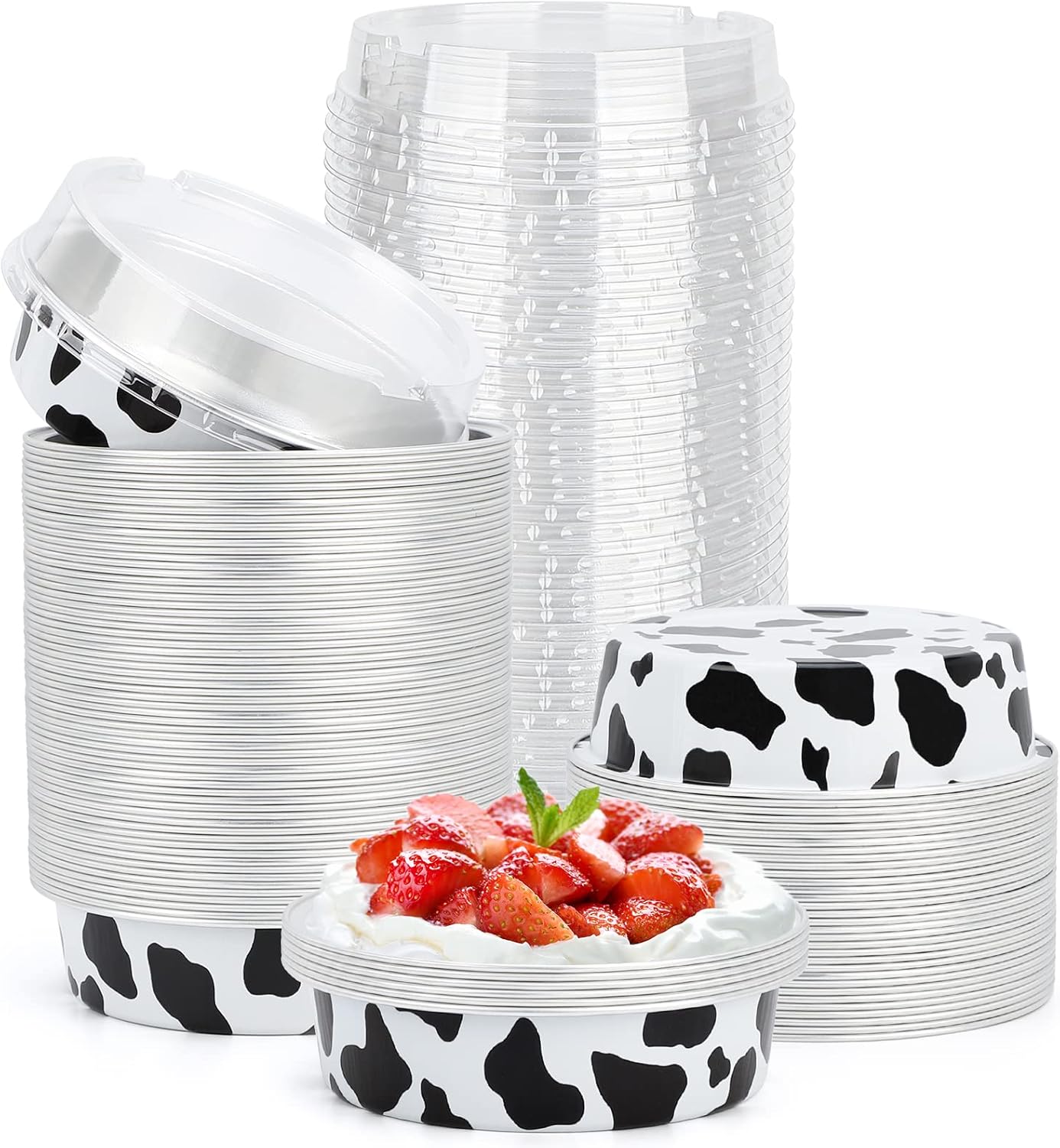 Beasea 4 Inch Mini Pie Tins with Lids for Baking and Serving